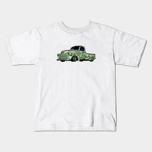 Rusty Truck Kids T-Shirt by ilrokery